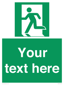 Custom Emergency Exit Left Sign